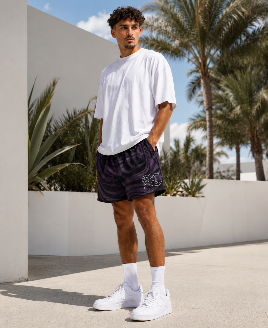 Black Mesh Shorts