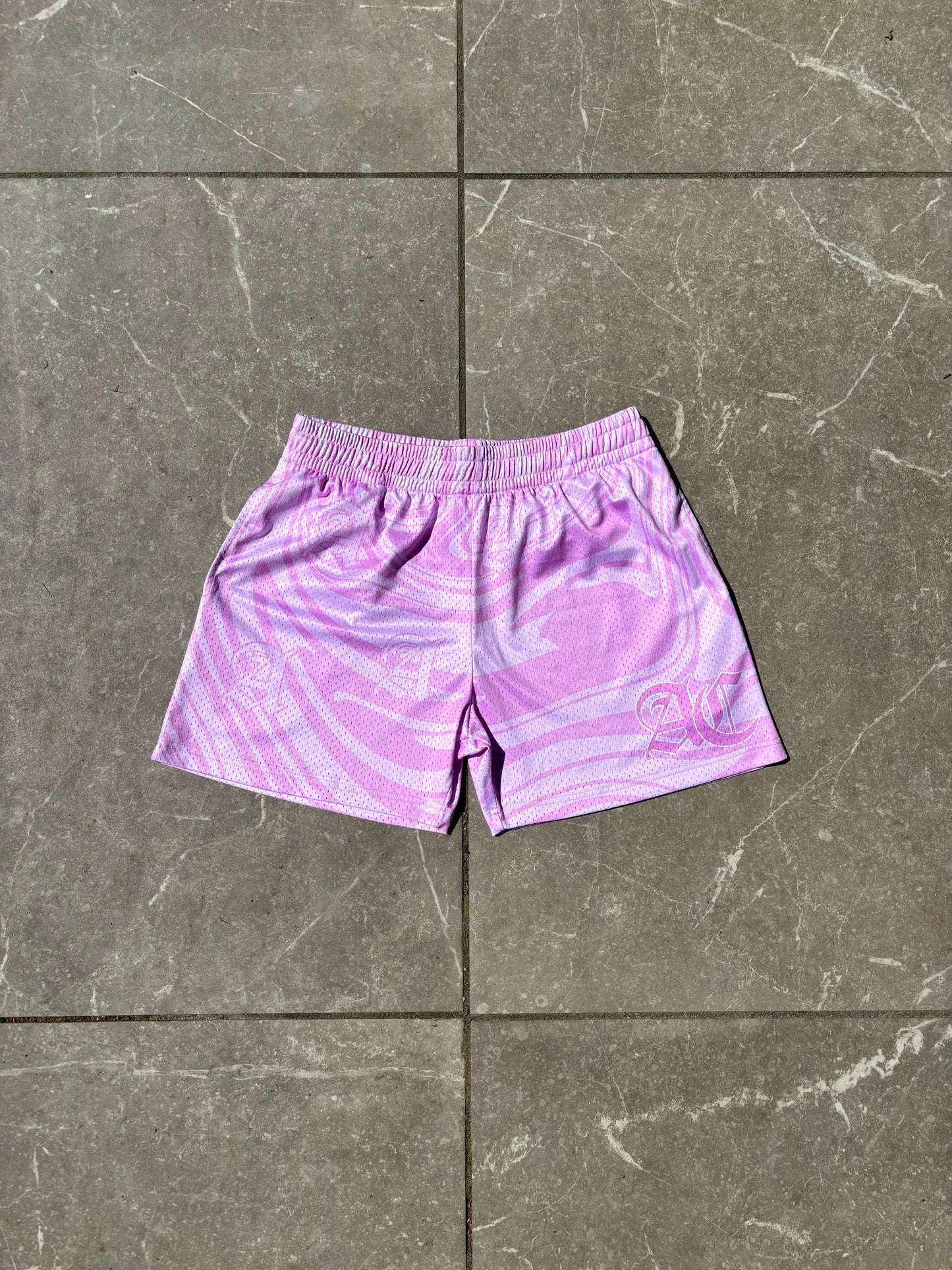 Pink Mesh Shorts
