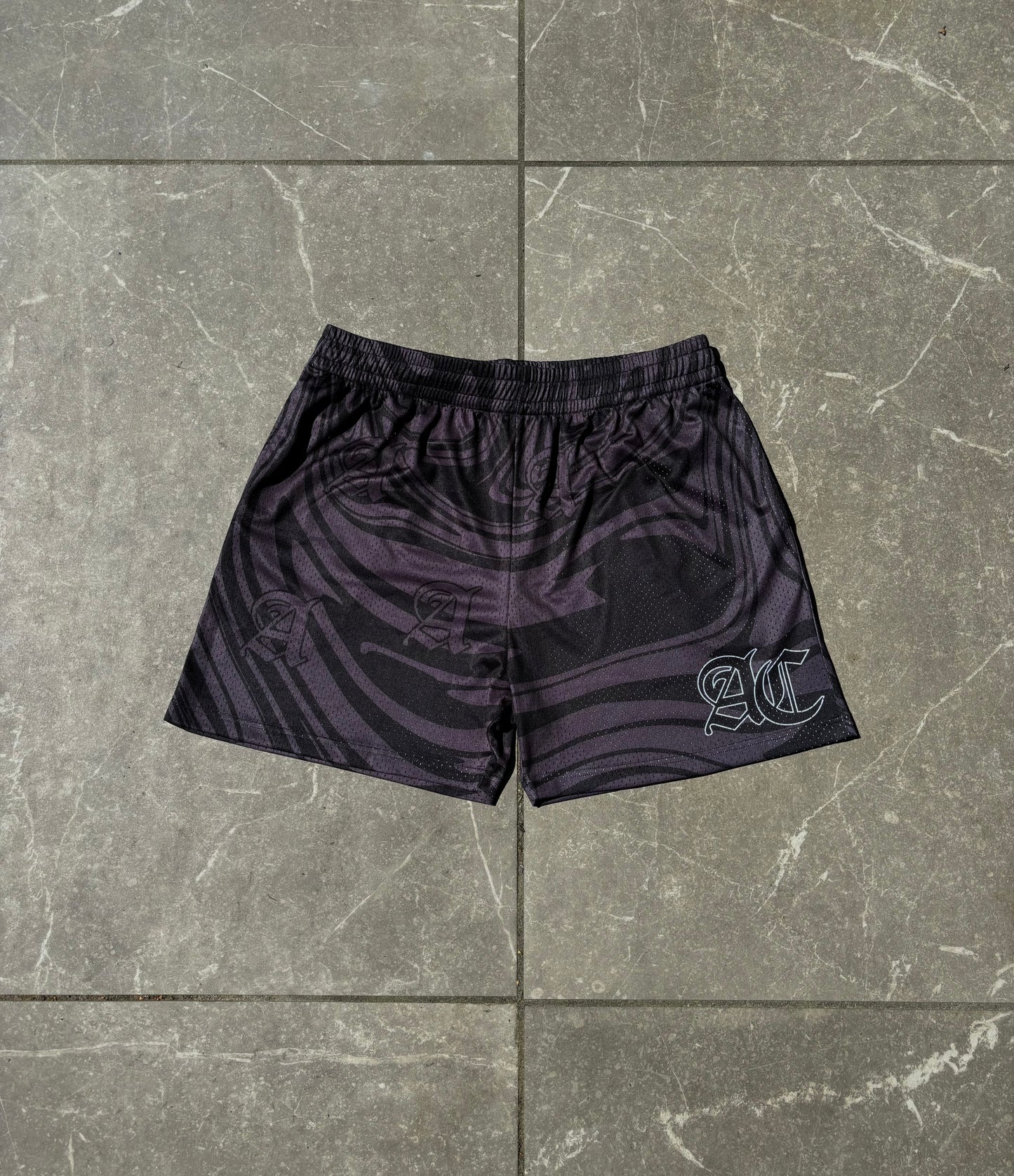 Black Mesh Shorts