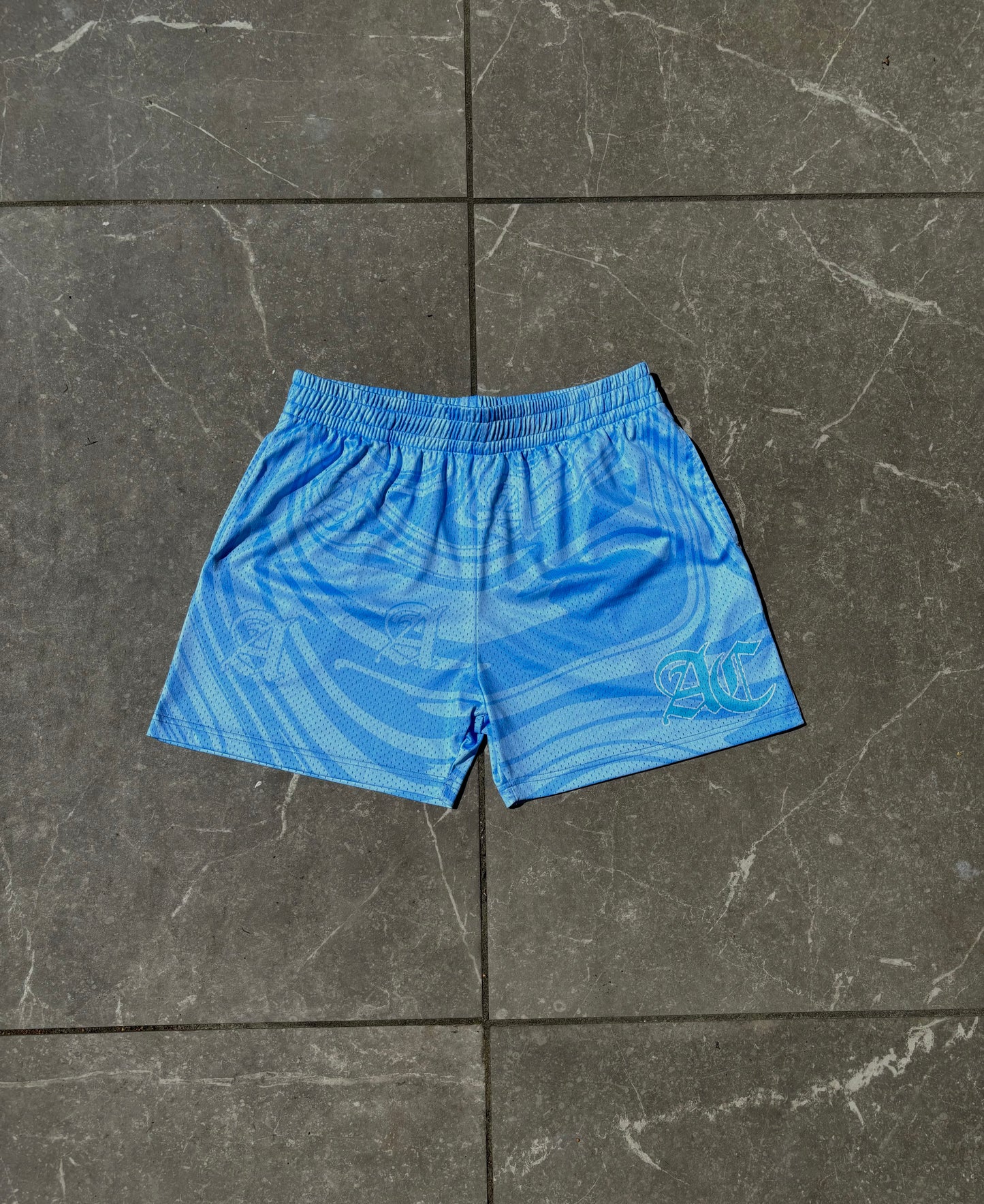 Blue Mesh Shorts