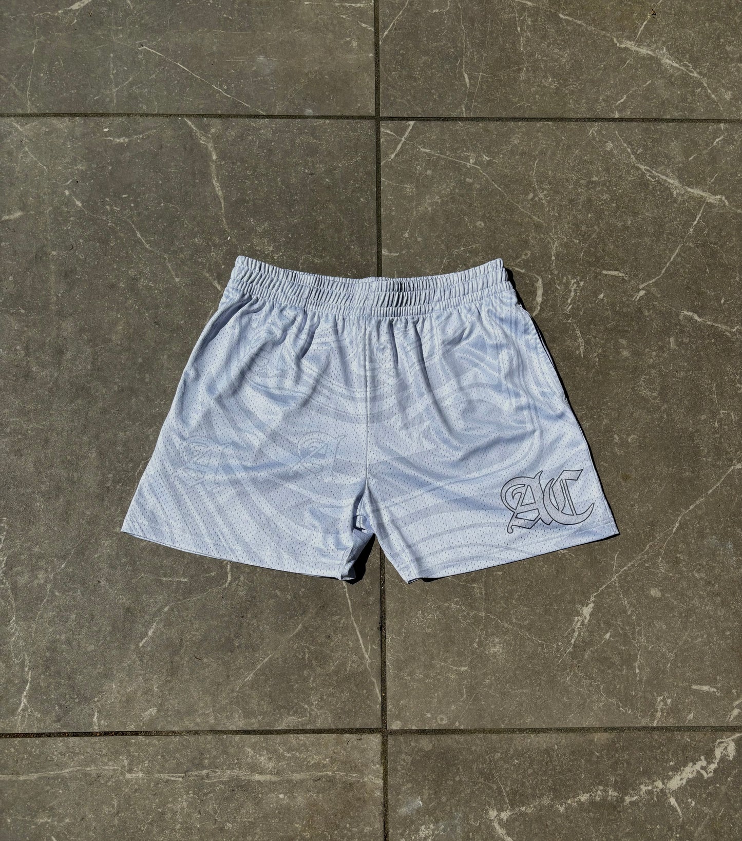 White Mesh Shorts